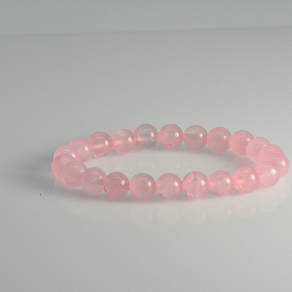 Pink Quartz bracelet - Stretch Bracelet Gemstones - Picture 4 of 5